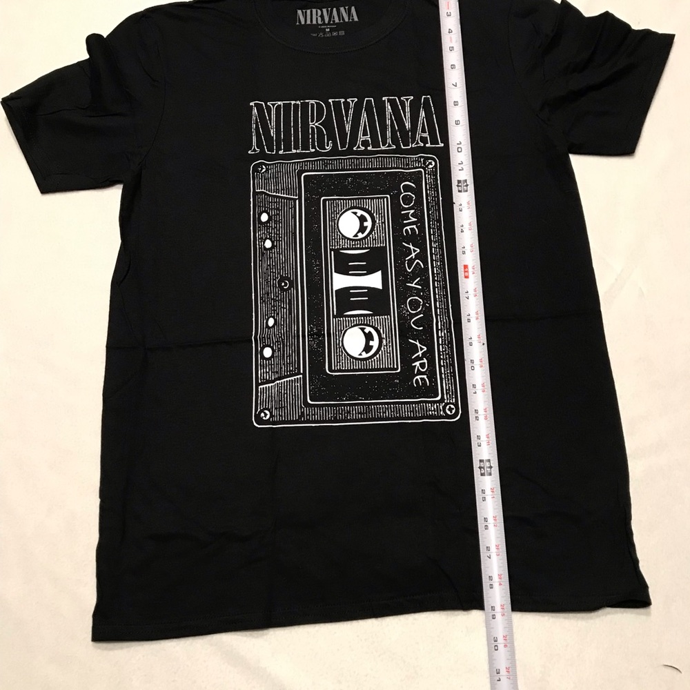 Nirvana t-shirt, black, “Come as you are,” cassette tape, medium, NWOT - Picture 2 of 5